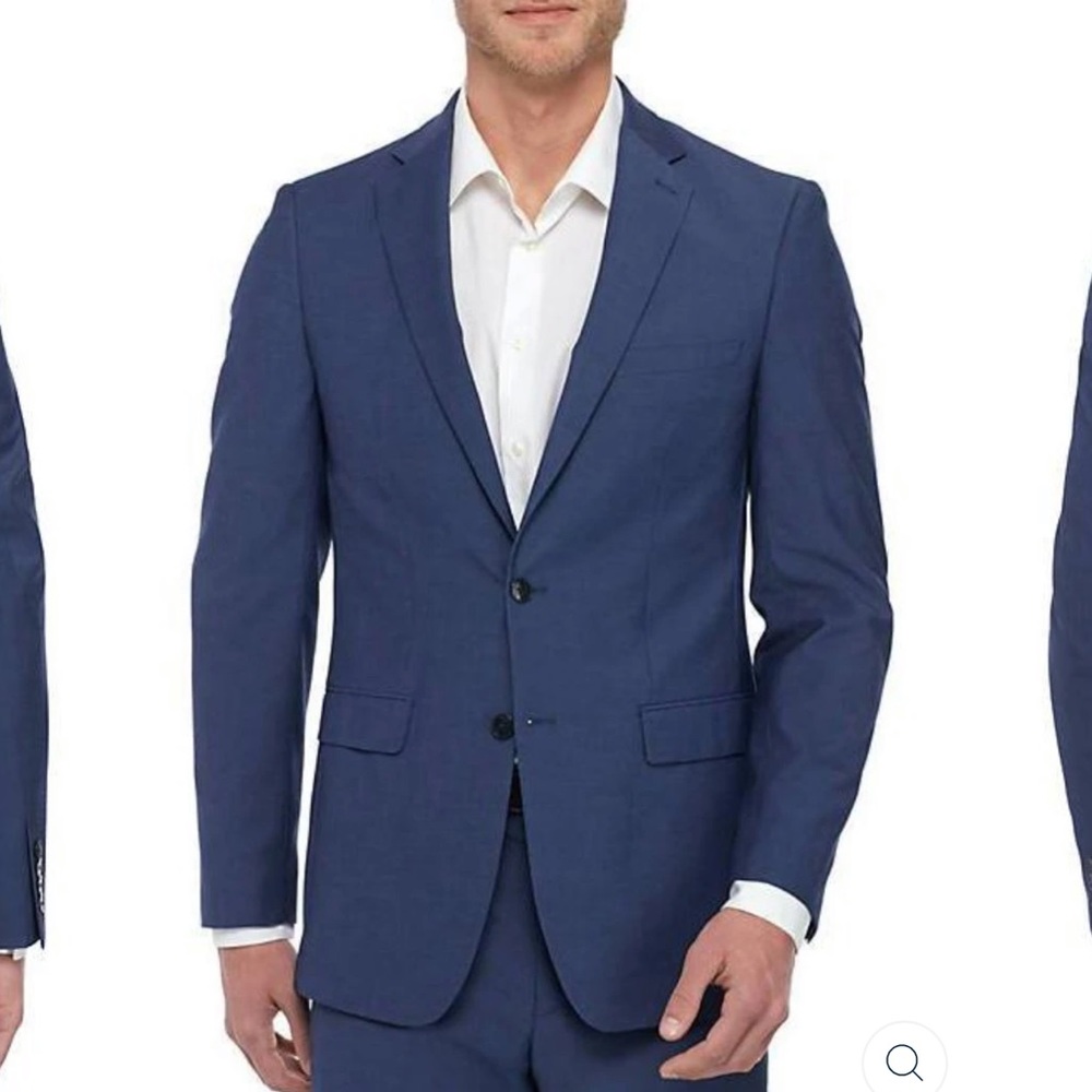 Men’s Calvin Klein Navy Stretch Suit Coat- Sz XL
